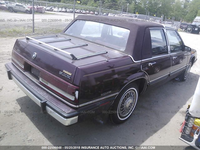 1G4HR54C9LH452167 - 1990 BUICK LESABRE LIMITED MAROON photo 4