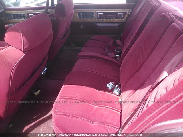 1G4HR54C9LH452167 - 1990 BUICK LESABRE LIMITED MAROON photo 8