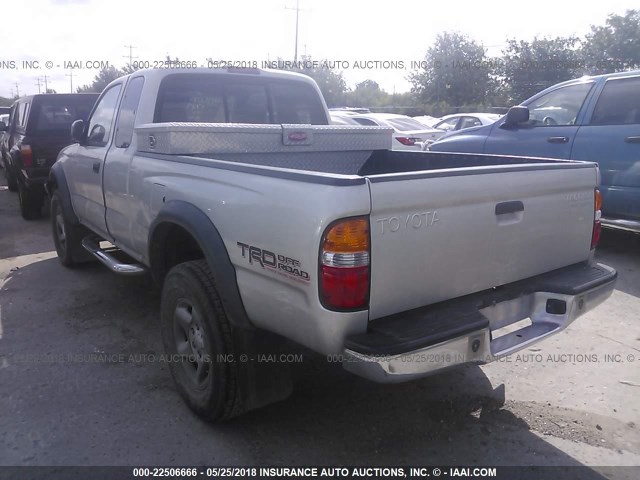 5TESN92N22Z106041 - 2002 TOYOTA TACOMA XTRACAB PRERUNNER SILVER photo 3