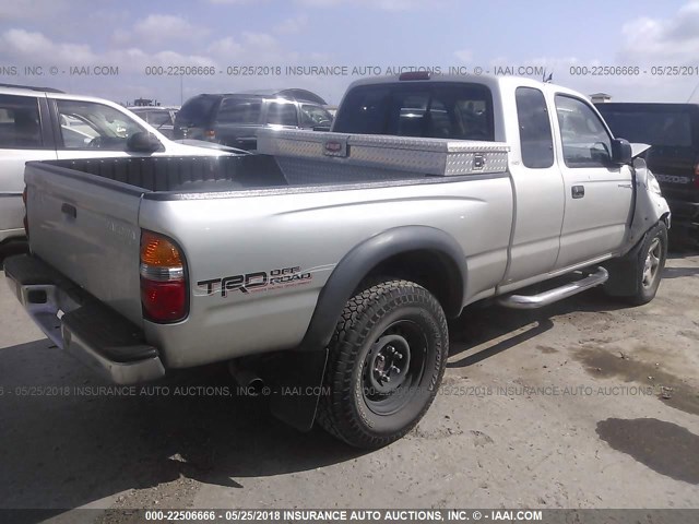 5TESN92N22Z106041 - 2002 TOYOTA TACOMA XTRACAB PRERUNNER 银色 照片 4