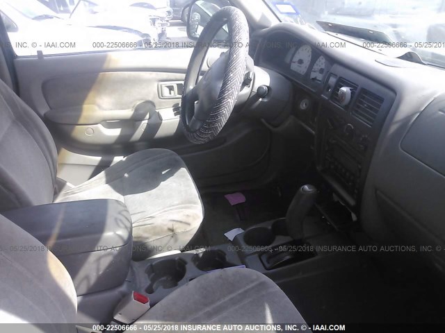 5TESN92N22Z106041 - 2002 TOYOTA TACOMA XTRACAB PRERUNNER 银色 照片 5