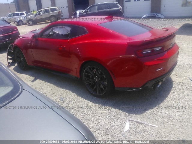 1G1FK1R61H0214131 - 2017 CHEVROLET CAMARO ZL1 RED photo 3