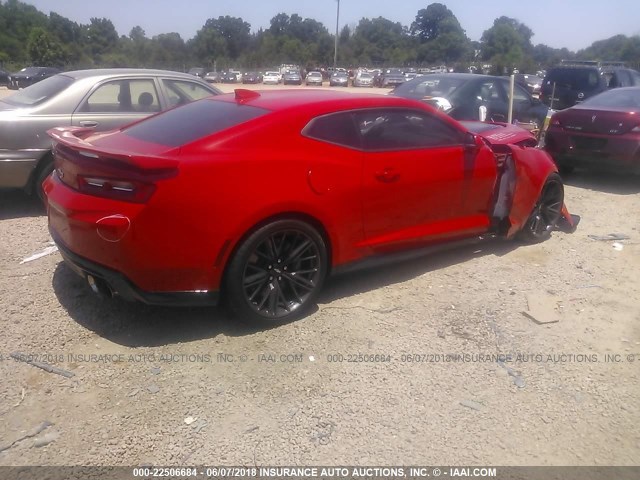 1G1FK1R61H0214131 - 2017 CHEVROLET CAMARO ZL1 RED photo 4