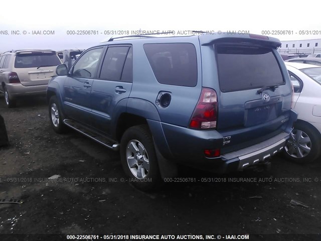 JTEBT17RX40031896 - 2004 TOYOTA 4RUNNER LIMITED BLUE photo 3