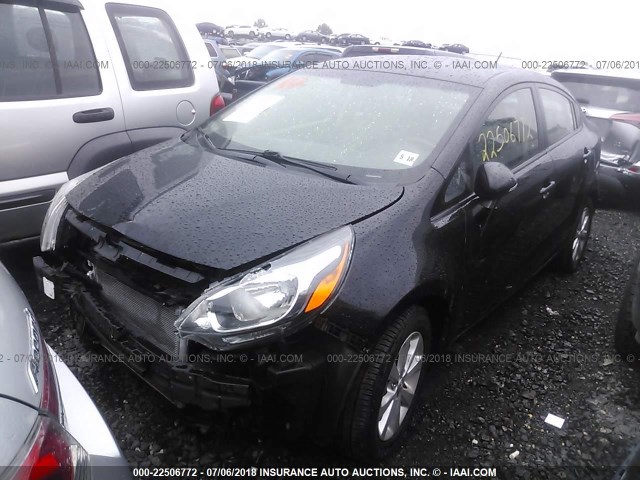 KNADN4A39D6177035 - 2013 KIA RIO EX/SX BLACK photo 2