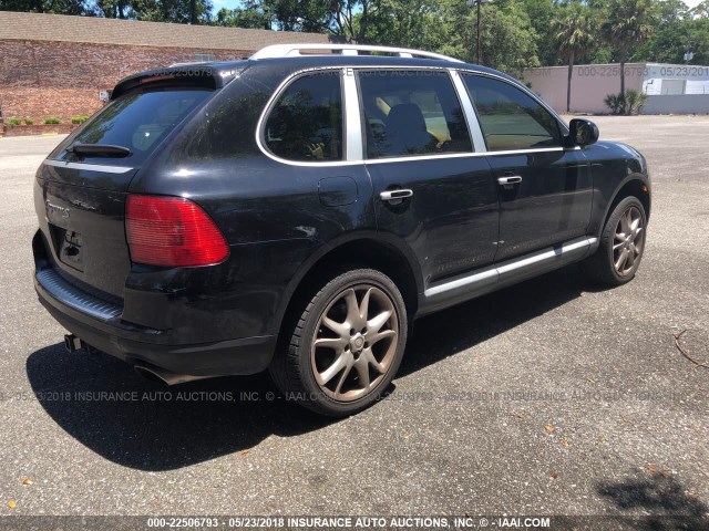 WP1AB29P24L002911 - 2004 PORSCHE CAYENNE S BLACK photo 4