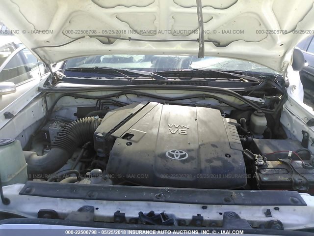 3TMLU42N58M014227 - 2008 TOYOTA TACOMA DOUBLE CAB თეთრი ფოტო 10
