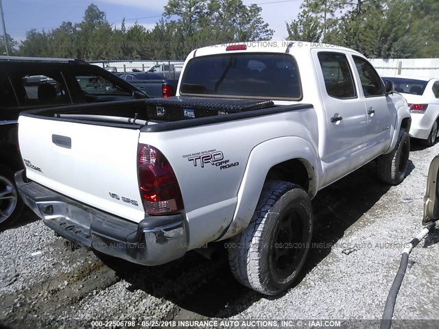 3TMLU42N58M014227 - 2008 TOYOTA TACOMA DOUBLE CAB თეთრი ფოტო 4