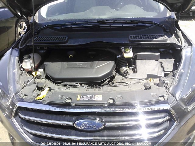 1FMCU0J98HUB53434 - 2017 FORD ESCAPE TITANIUM GRAY photo 10