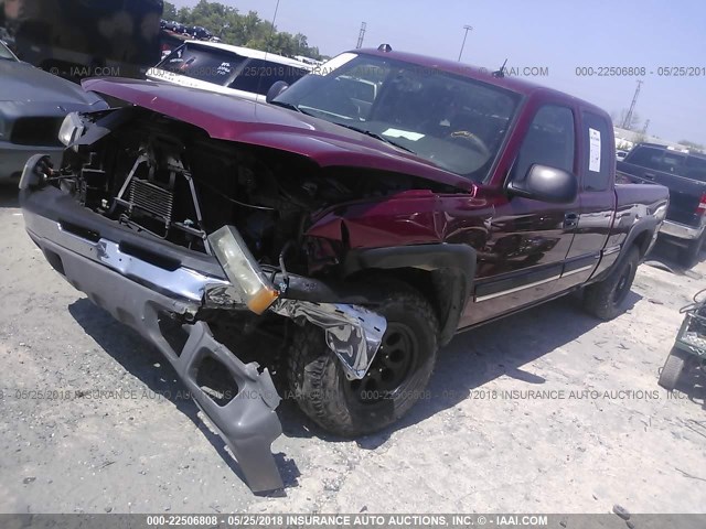 2GCEK19T141215836 - 2004 CHEVROLET SILVERADO K1500 MAROON photo 2