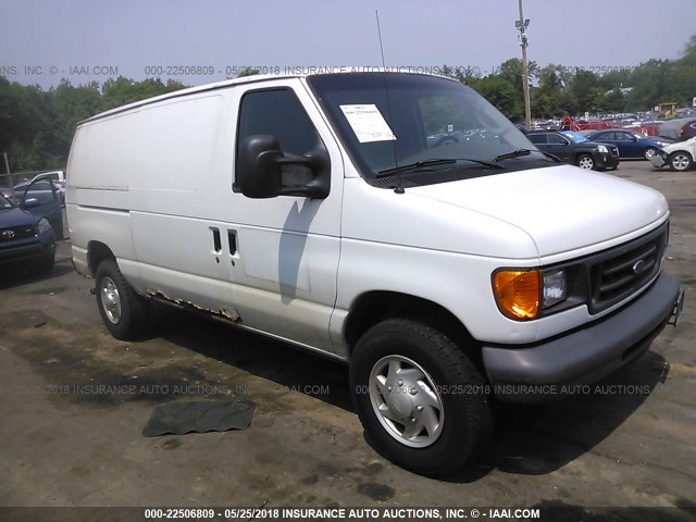 1FTNE24W27DA23333 - 2007 FORD ECONOLINE E250 VAN WHITE photo 1