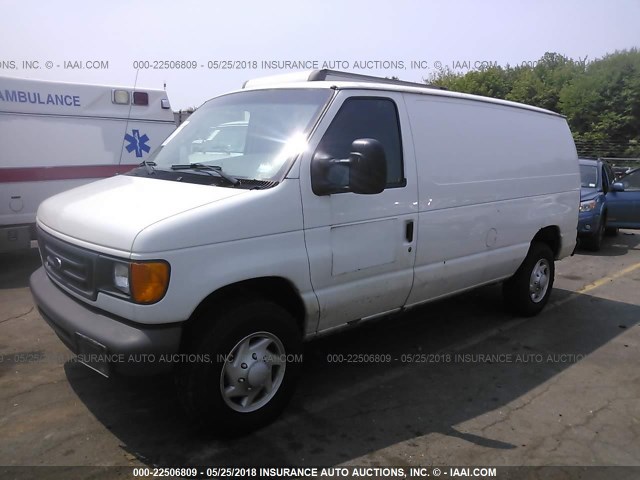 1FTNE24W27DA23333 - 2007 FORD ECONOLINE E250 VAN WHITE photo 2