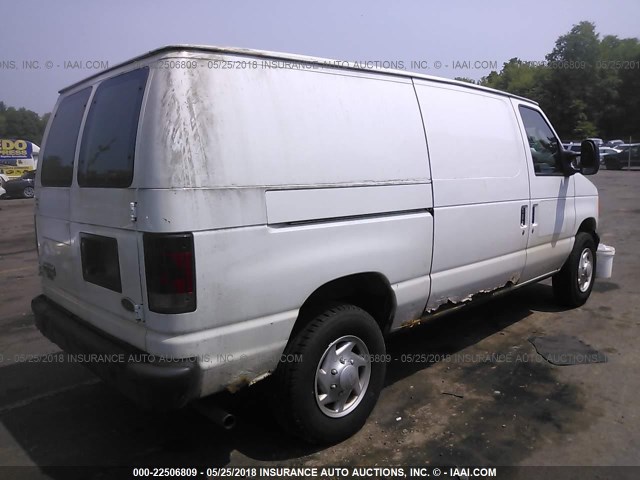 1FTNE24W27DA23333 - 2007 FORD ECONOLINE E250 VAN WHITE photo 4