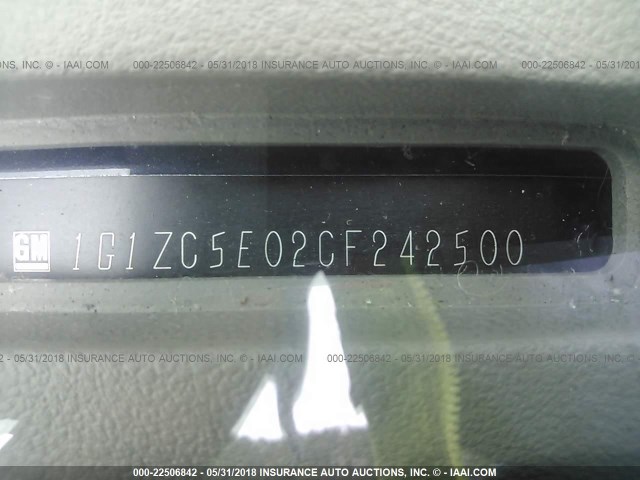 1G1ZC5E02CF242500 - 2012 CHEVROLET MALIBU 1LT 深蓝色 照片 9