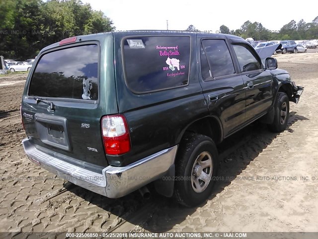 JT3GN86RX10218750 - 2001 TOYOTA 4RUNNER SR5 GREEN photo 4