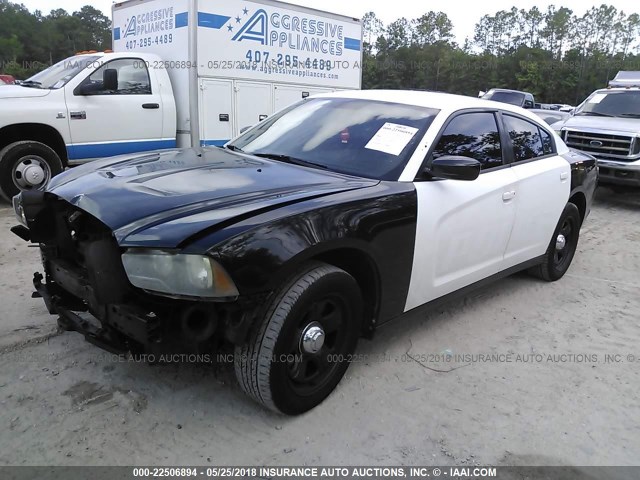 2B3CL1CG3BH552126 - 2011 DODGE CHARGER POLICE BLACK photo 2