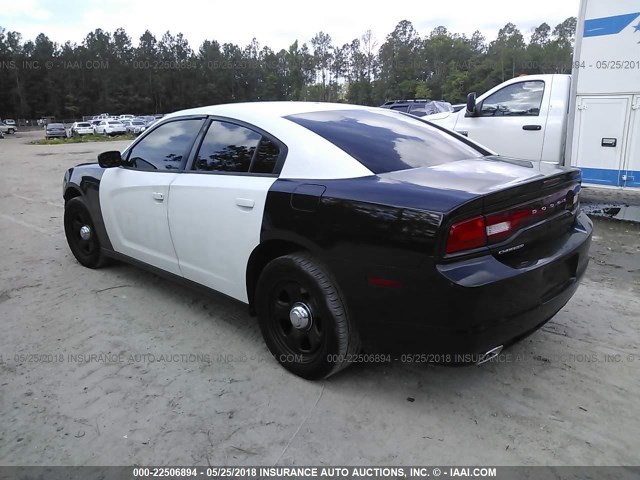 2B3CL1CG3BH552126 - 2011 DODGE CHARGER POLICE BLACK photo 3