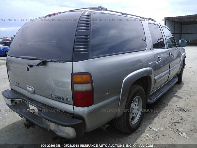 3GNEC16Z72G186540 - 2002 CHEVROLET SUBURBAN C1500 GRAY photo 4