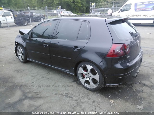 WVWHV71K37W122730 - 2007 VOLKSWAGEN NEW GTI BLACK photo 3