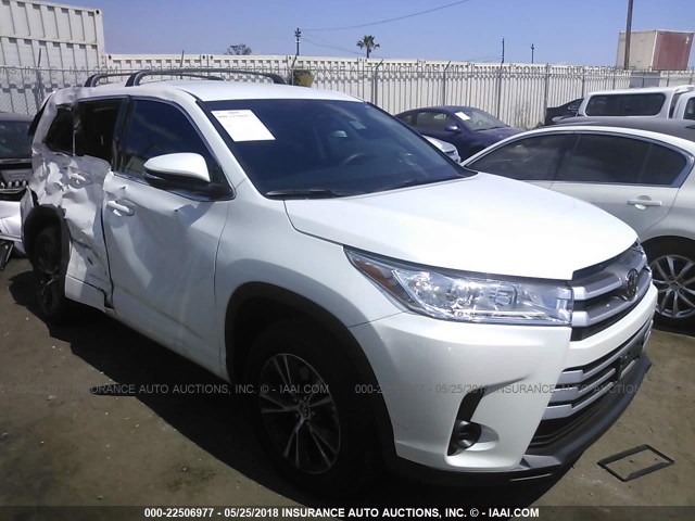 5TDZARFH4JS034270 - 2018 TOYOTA HIGHLANDER LE WHITE photo 1