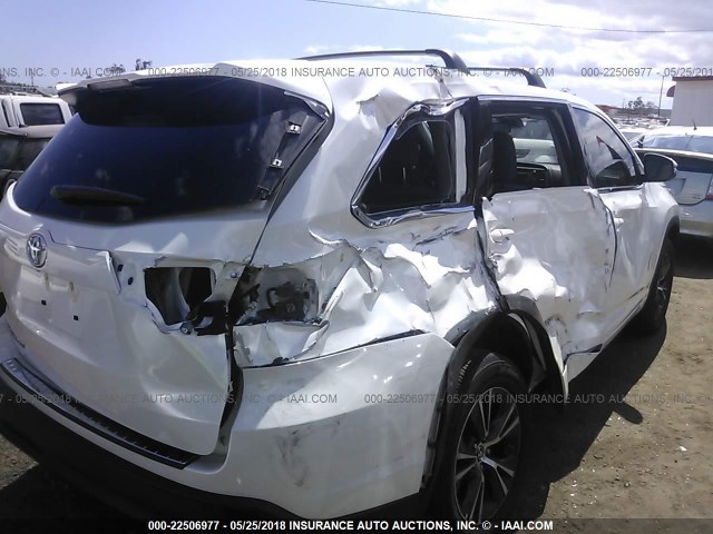 5TDZARFH4JS034270 - 2018 TOYOTA HIGHLANDER LE WHITE photo 6