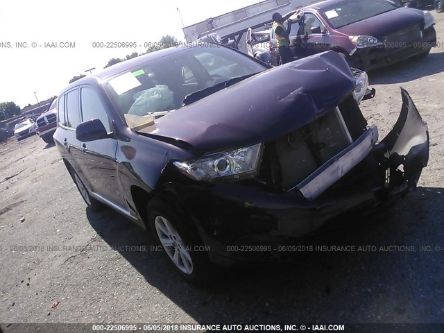 5TDBK3EHXDS204469 - 2013 TOYOTA HIGHLANDER PLUS/SE BURGUNDY photo 1