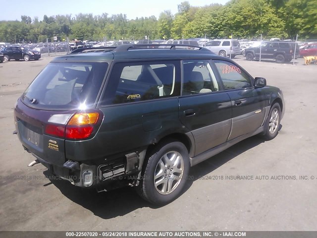 4S3BH675817622053 - 2001 SUBARU LEGACY OUTBACK AWP 绿色 照片 4