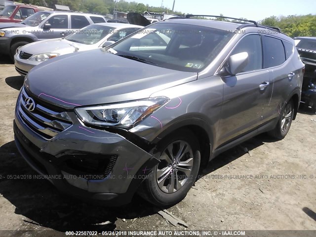 5XYZU3LB7EG195817 - 2014 HYUNDAI SANTA FE SPORT  GRAY photo 2