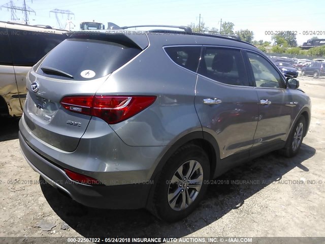 5XYZU3LB7EG195817 - 2014 HYUNDAI SANTA FE SPORT  GRAY photo 4