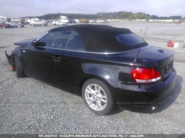 WBAUL73579VJ75223 - 2009 BMW 128 I BLACK photo 3