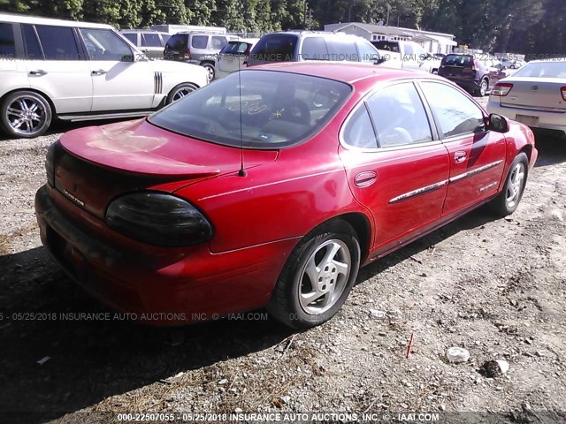 1G2WJ52K9VF244757 - 1997 PONTIAC GRAND PRIX SE RED photo 4