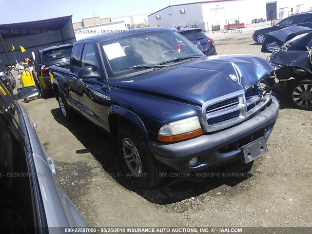 1D7GL32K94S548763 - 2004 DODGE DAKOTA SPORT BLUE photo 1