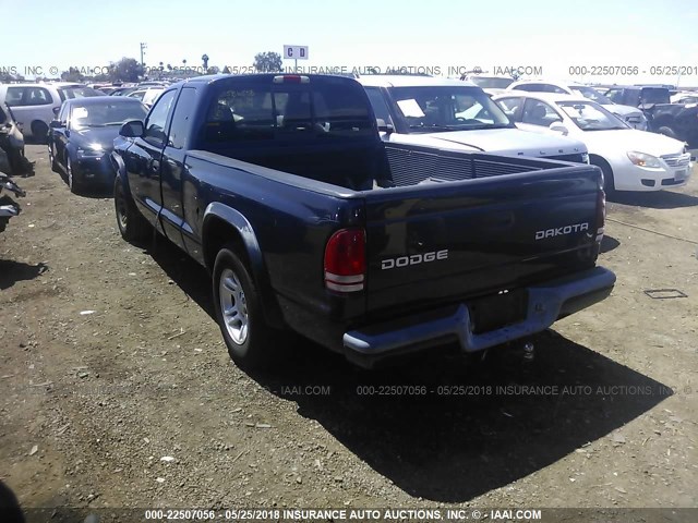 1D7GL32K94S548763 - 2004 DODGE DAKOTA SPORT BLUE photo 3