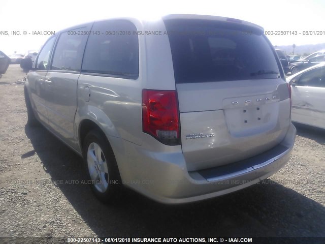 2C4RDGBGXDR727365 - 2013 DODGE GRAND CARAVAN SE GOLD photo 3