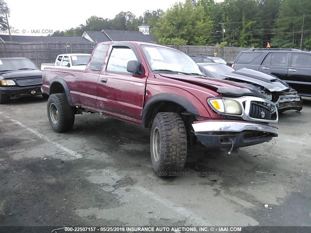 5TEWN72NX2Z893570 - 2002 TOYOTA TACOMA XTRACAB RED photo 1