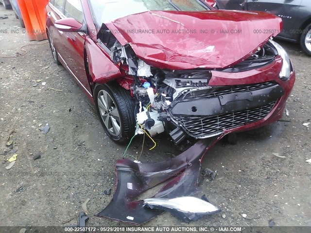 KMHEC4A40BA013667 - 2011 HYUNDAI SONATA HYBRID RED photo 6