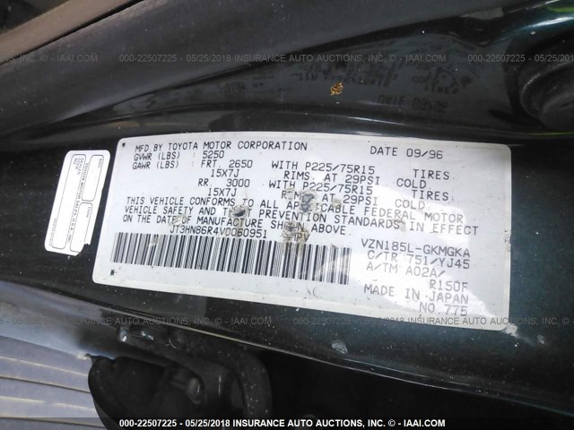 JT3HN86R4V0060951 - 1997 TOYOTA 4RUNNER SR5 BLUE photo 9