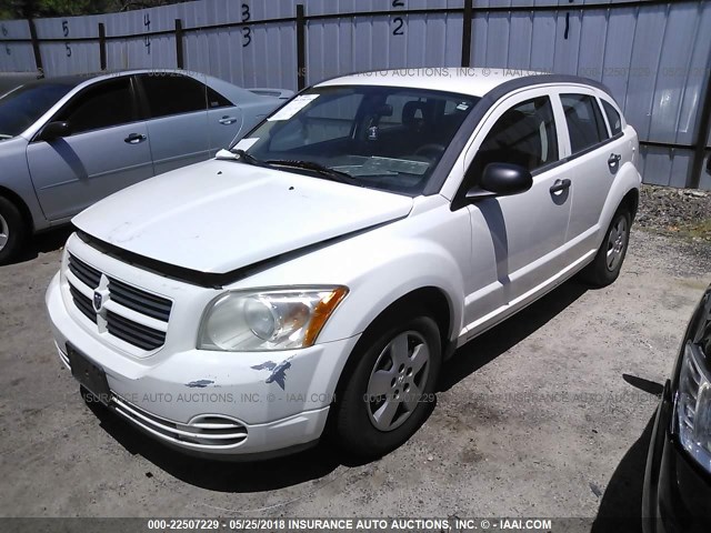 1B3HB28AX9D211185 - 2009 DODGE CALIBER SE WHITE photo 2