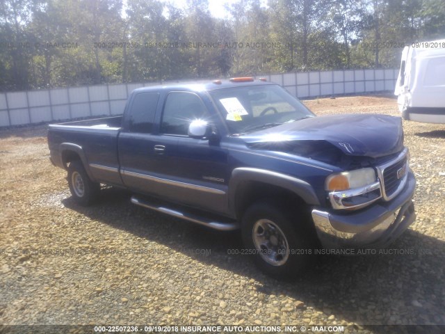 1GTGK29U3YE148944 - 2000 GMC NEW SIERRA K2500 BLUE photo 1