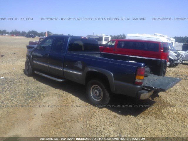 1GTGK29U3YE148944 - 2000 GMC NEW SIERRA K2500 BLUE photo 3