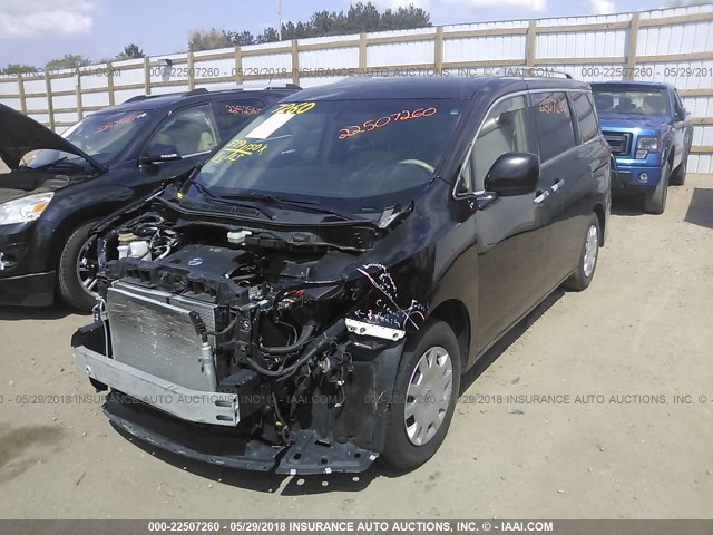 JN8AE2KP0C9041485 - 2012 NISSAN QUEST S/SV/SL/LE BLACK photo 2