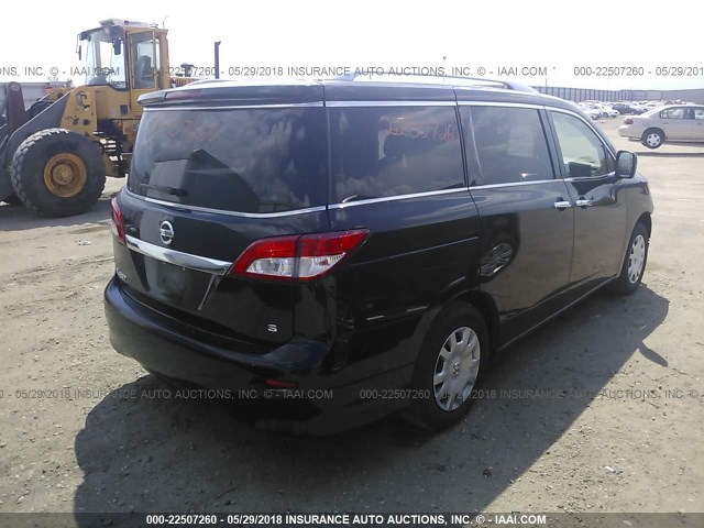 JN8AE2KP0C9041485 - 2012 NISSAN QUEST S/SV/SL/LE BLACK photo 4