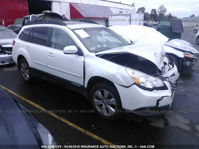 4S4BRBKC0C3293902 - 2012 SUBARU OUTBACK 2.5I LIMITED WHITE photo 1