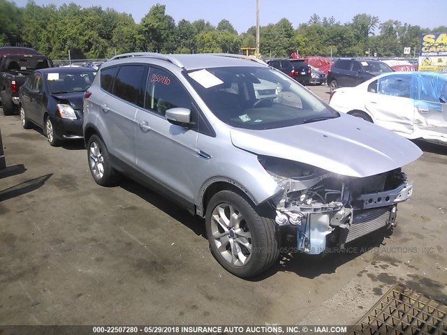 1FMCU9J94EUA42461 - 2014 FORD ESCAPE TITANIUM SILVER photo 1