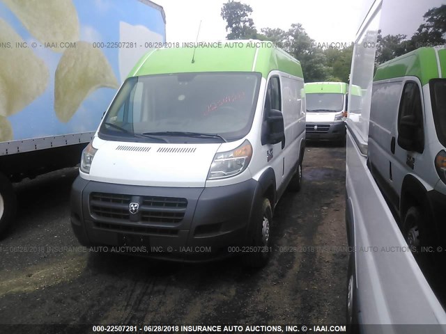 3C6TRVCG5GE108454 - 2016 RAM PROMASTER 2500 2500 HIGH WHITE photo 2