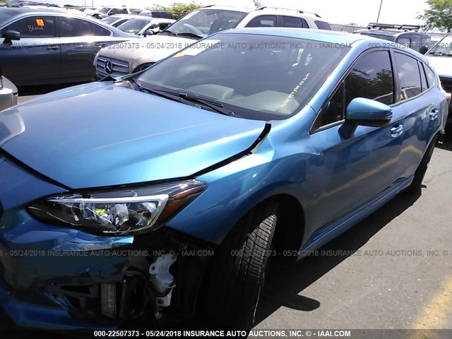 4S3GTAM65H3733424 - 2017 SUBARU IMPREZA SPORT BLUE photo 2