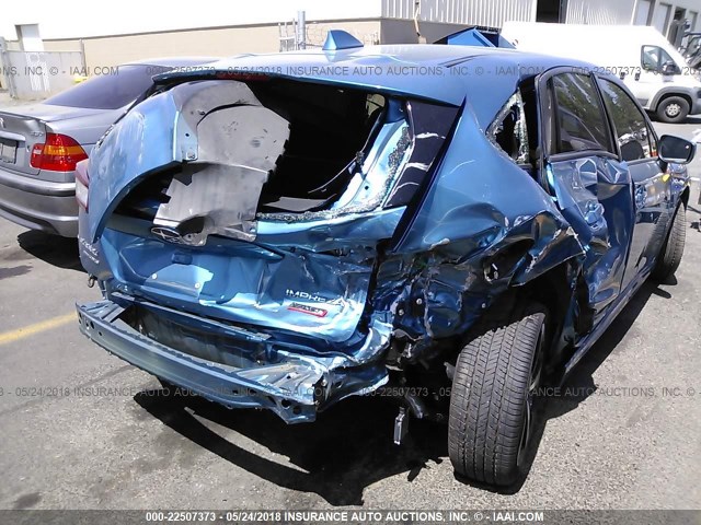 4S3GTAM65H3733424 - 2017 SUBARU IMPREZA SPORT BLUE photo 6