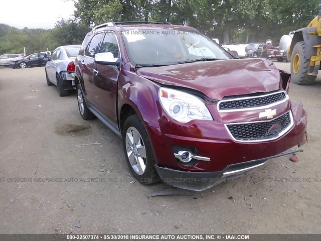 2GNFLGE54C6298747 - 2012 CHEVROLET EQUINOX LTZ RED photo 1