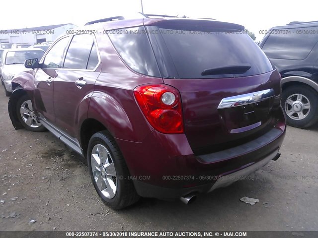 2GNFLGE54C6298747 - 2012 CHEVROLET EQUINOX LTZ RED photo 3