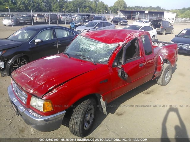 1FTYR44E33PA81061 - 2003 FORD RANGER SUPER CAB RED photo 6